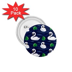 Swan-pattern-elegant-design 1 75  Buttons (10 Pack) by Wav3s