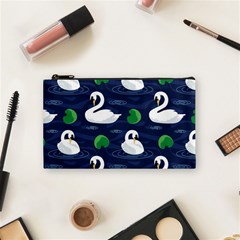 Swan-pattern-elegant-design Cosmetic Bag (small) by Wav3s