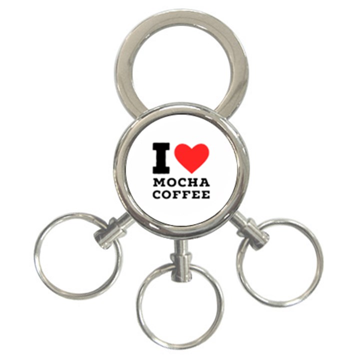 I love mocha coffee 3-Ring Key Chain