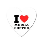 I love mocha coffee Heart Magnet Front