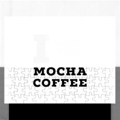 I Love Mocha Coffee Rectangular Jigsaw Puzzl by ilovewhateva