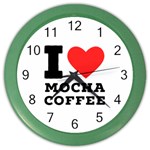 I love mocha coffee Color Wall Clock Front