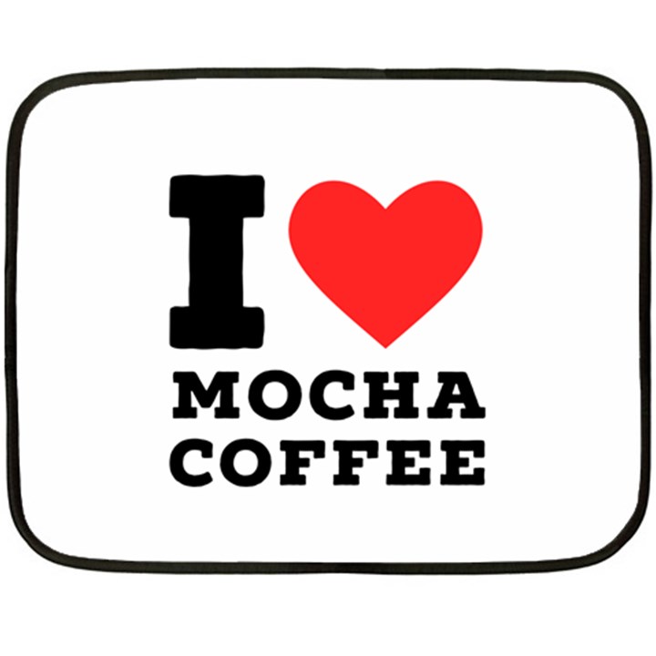 I love mocha coffee Fleece Blanket (Mini)