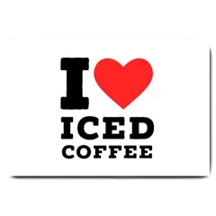 I love iced coffee Large Doormat