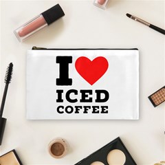 I Love Iced Coffee Cosmetic Bag (medium) by ilovewhateva