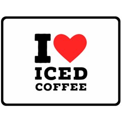 I love iced coffee Fleece Blanket (Large)