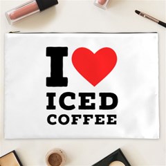 I Love Iced Coffee Cosmetic Bag (xxl) by ilovewhateva