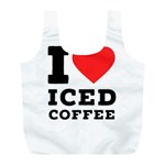 I love iced coffee Full Print Recycle Bag (L) Back