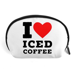 I Love Iced Coffee Accessory Pouch (large) by ilovewhateva