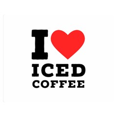 I love iced coffee Two Sides Premium Plush Fleece Blanket (Medium)