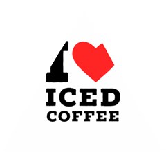 I Love Iced Coffee Wooden Puzzle Triangle by ilovewhateva