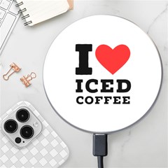 I Love Iced Coffee Wireless Fast Charger(white) by ilovewhateva