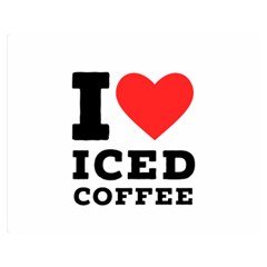 I Love Iced Coffee Premium Plush Fleece Blanket (medium) by ilovewhateva