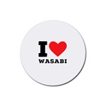 I love wasabi Rubber Coaster (Round) Front