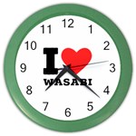 I love wasabi Color Wall Clock Front