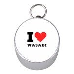 I love wasabi Mini Silver Compasses Front