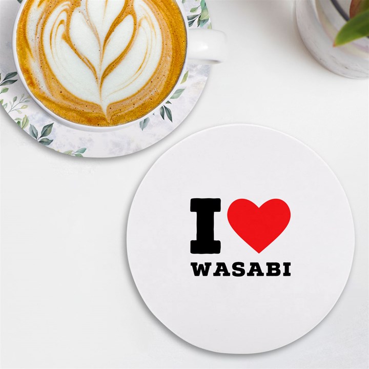 I love wasabi UV Print Round Tile Coaster