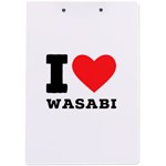 I love wasabi A4 Acrylic Clipboard Back