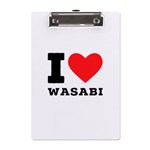 I love wasabi A5 Acrylic Clipboard Front