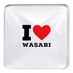 I love wasabi Square Glass Fridge Magnet (4 pack) Front