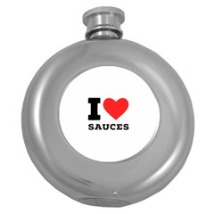 I Love Sauces Round Hip Flask (5 Oz) by ilovewhateva