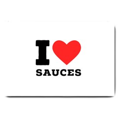 I Love Sauces Large Doormat by ilovewhateva