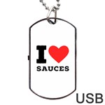 I love sauces Dog Tag USB Flash (Two Sides) Back