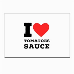 I Love Tomatoes Sauce Postcard 4 x 6  (pkg Of 10) by ilovewhateva