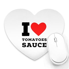 I Love Tomatoes Sauce Heart Mousepad by ilovewhateva