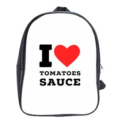 I Love Tomatoes Sauce School Bag (large) by ilovewhateva