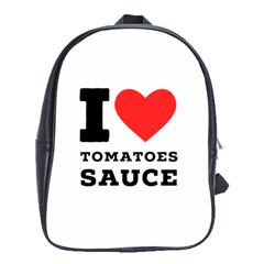 I Love Tomatoes Sauce School Bag (xl) by ilovewhateva