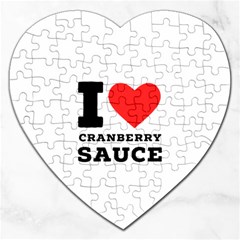 I Love Cranberry Sauce Jigsaw Puzzle (heart) by ilovewhateva