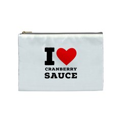 I Love Cranberry Sauce Cosmetic Bag (medium) by ilovewhateva