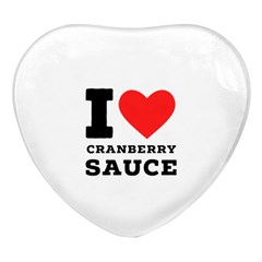 I Love Cranberry Sauce Heart Glass Fridge Magnet (4 Pack) by ilovewhateva