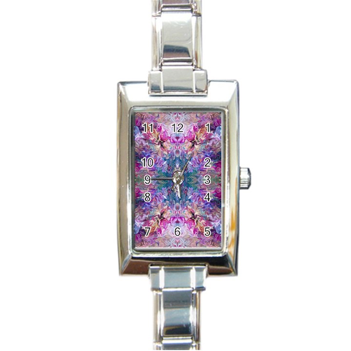 Roses Liquify Rectangle Italian Charm Watch