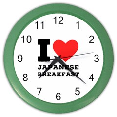 I Love Japanese Breakfast  Color Wall Clock by ilovewhateva