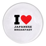 I love Japanese breakfast  Round Glass Fridge Magnet (4 pack) Front