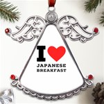 I love Japanese breakfast  Metal Angel with Crystal Ornament Front