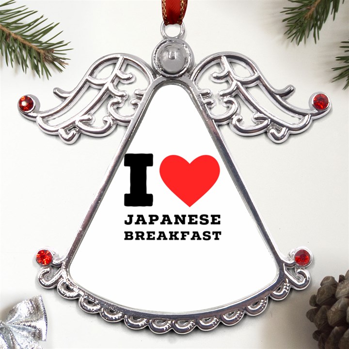 I love Japanese breakfast  Metal Angel with Crystal Ornament