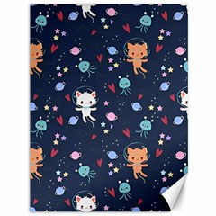 Cute Astronaut Cat With Star Galaxy Elements Seamless Pattern Canvas 36  X 48  by Wegoenart