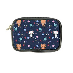 Cute Astronaut Cat With Star Galaxy Elements Seamless Pattern Coin Purse by Wegoenart