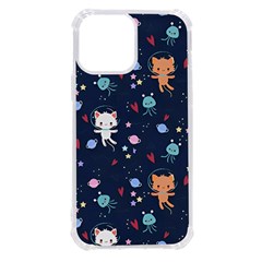 Cute Astronaut Cat With Star Galaxy Elements Seamless Pattern Iphone 13 Pro Max Tpu Uv Print Case