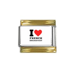 I Love French Breakfast  Gold Trim Italian Charm (9mm)