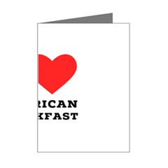 I Love American Breakfast Mini Greeting Card by ilovewhateva