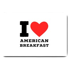 I Love American Breakfast Large Doormat by ilovewhateva