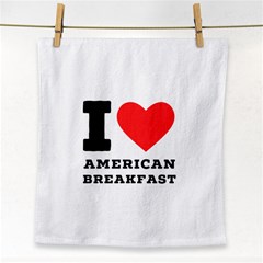 I Love American Breakfast Face Towel by ilovewhateva