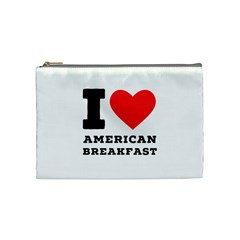 I Love American Breakfast Cosmetic Bag (medium) by ilovewhateva