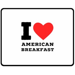 I Love American Breakfast Two Sides Fleece Blanket (medium) by ilovewhateva