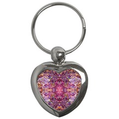 Indian Summer Patterns Key Chain (heart)