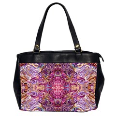 Indian Summer Patterns Oversize Office Handbag (2 Sides) by kaleidomarblingart